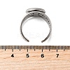 304 Stainless Steel Cuff Ring Components STAS-V012-01B-P-2
