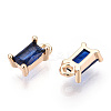 Brass Cubic Zirconia Charms LS-X1-KK-S350-367K-2