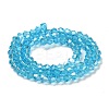 Transparent Electroplate Glass Beads Strands GLAA-F029-4mm-A19-2
