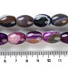 Natural Banded Agate (Dyed & Heated) Beads Strands G-M446-D01-01F-5