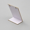 Linen Cloth Rectangle Slant Back Single Earring Display Stands EDIS-WH0031-38-2