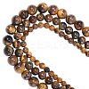 3 Strands 3 Styles Natural Grade AB Tiger Eye Round Beads Strands G-PA0001-38-7