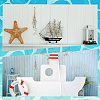 Fish & Starfish & Shell Shape MDF Pendant Decorations HJEW-WH20003-28-4