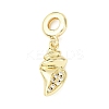 Brass Micro Pave Clear Cubic Zirconia Sea Animal European Dangle Charms LS-KK-B159-04G-04-1