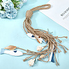 Fish & Starfish & Shell Shape MDF Pendant Decorations HJEW-WH20003-28-3