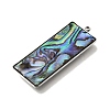 304 Stainless Steel Pave Natural Paua Shell Pendants STAS-Z125-01A-P-2