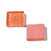 Square with Glitter Powder Mosaic Tiles Glass Cabochons DIY-P045-04B-3