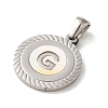 304 Stainless Steel Pendants STAS-I204-G-P-2