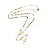 202 Stainless Steel Rosary Bead Necklaces LS-NJEW-D060-01B-G-1