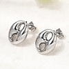 6 Pairs 304 Stainless Steel Stud Earrings EJEW-P340-02P-3