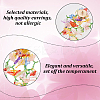 2 Pairs 2 Style Resin Flower Stud Earrings with Glass Beaded EJEW-AN0002-07-3