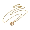 Brass Micro Pave Clear Cubic Zirconia Pendant Necklaces for Women NJEW-E106-05KCG-01-2