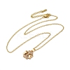 Brass Micro Pave Clear Cubic Zirconia Pendant Necklaces for Women NJEW-E106-05KCG-01-2