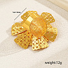 Elegant Hollow Flower Design Iron Cuff Ring for Women Wedding Party PY5913-5