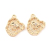 Brass Micro Pave Cubic Zirconia Pendants KK-E090-15G-1