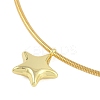 Stainless Steel Round Snake Chain Pendant Necklaces NJEW-D088-01G-02-2
