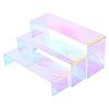 3Pcs 3 Sizes Laser Style Acrylic Jewelry Display Risers AJEW-WH0323-16-1