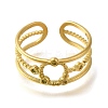 Ion Plating(IP) 304 Stainless Steel Open Cuff Ring Components RJEW-U017-08G-2