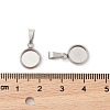 304 Stainless Steel Pendant Cabochon Settings STAS-I328-01B-P-3