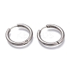 Tarnish Resistant 201 Stainless Steel Huggie Hoop Earrings EJEW-L256-05F-P-1