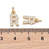 SHEGRACE Brass Micro Pave Clear Cubic Zirconia Pendants XGRQ29546-394G-R-3