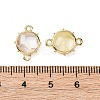 Brass Natural Gemstone Connector Charms KK-Z096-01G-3
