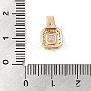 Brass Micro Pave Clear Cubic Zirconia Pendants KK-R219-35G-3