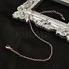 Brass Rolo Chain Bracelets for Women BJEW-G735-05RG-2