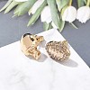Brass Micro Pave Cubic Zirconia Stud Earrings EJEW-Z080-03G-04-3