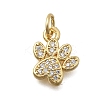 Brass Micro Pave Cubic Zirconia Charms KK-D431-012G-1