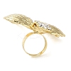 Wing Alloy Rhinestone Adjustable Rings for Women RJEW-K277-04G-4