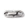 Non-Tarnish 304 Stainless Steel Fold Over Clasps X-STAS-G307-11A-P-1