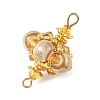 Handmade Porcelain & Glass & Seed Beads Links Connector Charms PALLOY-MZ01367-01-2