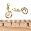 Brass Micro Pave Cubic Zirconia Pendants KK-U056-49G-3