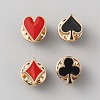4Pcs 4 Style Ace of Spades & Clubs & Diamonds & King of Hearts Enamel Pins JEWB-WH0021-32-1