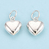 925 Sterling Silver Heart Charms STER-T008-32S-02-1