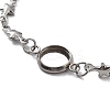201 Stainless Steel Link Bracelet Settings Fit for Cabochons MAK-K023-01D-P-2