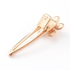 Zinc Alloy Alligator Hair Clip Findings PALLOY-E564-33MKCG-2