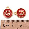Golden Plated Alloy Enamel Charms X-ENAM-S118-03G-3