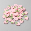 50Pcs 2-Hole Wood Buttons BUTT-WH20007-004-1