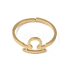 Real 18K Gold Plated 304 Stainless Steel Adjustable Finger Ring RJEW-L115-01G-10-2