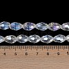 Transparent Electroplate Glass Beads Strands EGLA-N013-T10mm-B01-4