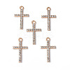 Alloy Crystal Rhinestone Pendants PALLOY-F288-03KCG-4
