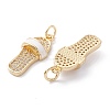 Brass Micro Pave Clear Cubic Zirconia Pendants ZIRC-A019-11G-2
