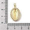 Brass Micro Pave Cubic Zirconia Pendants KK-P336-01G-G-3