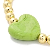 Handmade Lampwork Heart Bracelets BJEW-Q338-01A-2