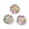 Baking Paint and Golden Metal Enlaced Glass Beads GL-CBA1477-16C-1