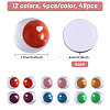 48Pcs 12 Colors Glass Craft Eyes Cabochons DIY-CA0007-13-2