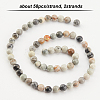 2 Strands Round Natural Polychrome Jasper/Picasso Stone/Picasso Jasper Beads Strands G-OC0002-72-4