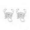 201 Stainless Steel Filigree Joiners STAS-N090-LA924-1-3
